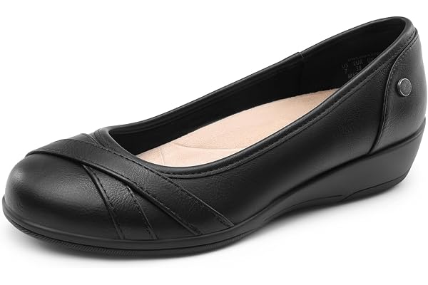 DREAM PAIRS Women's Ballet Flats with Arch Support Cushioned Comfortable Slip-On Dress Shoes for Business Office Work