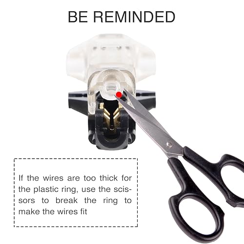 Brightfour 24-Pack Low Voltage Wire Connectors – Solderless T-Tap 3-Way For 24-20 AWG Wires (Vehicle, Audio, Lighting)