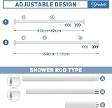 Yeabett Extendable Curtain Rod 48-119.4cm No Drill No Slip White view 2