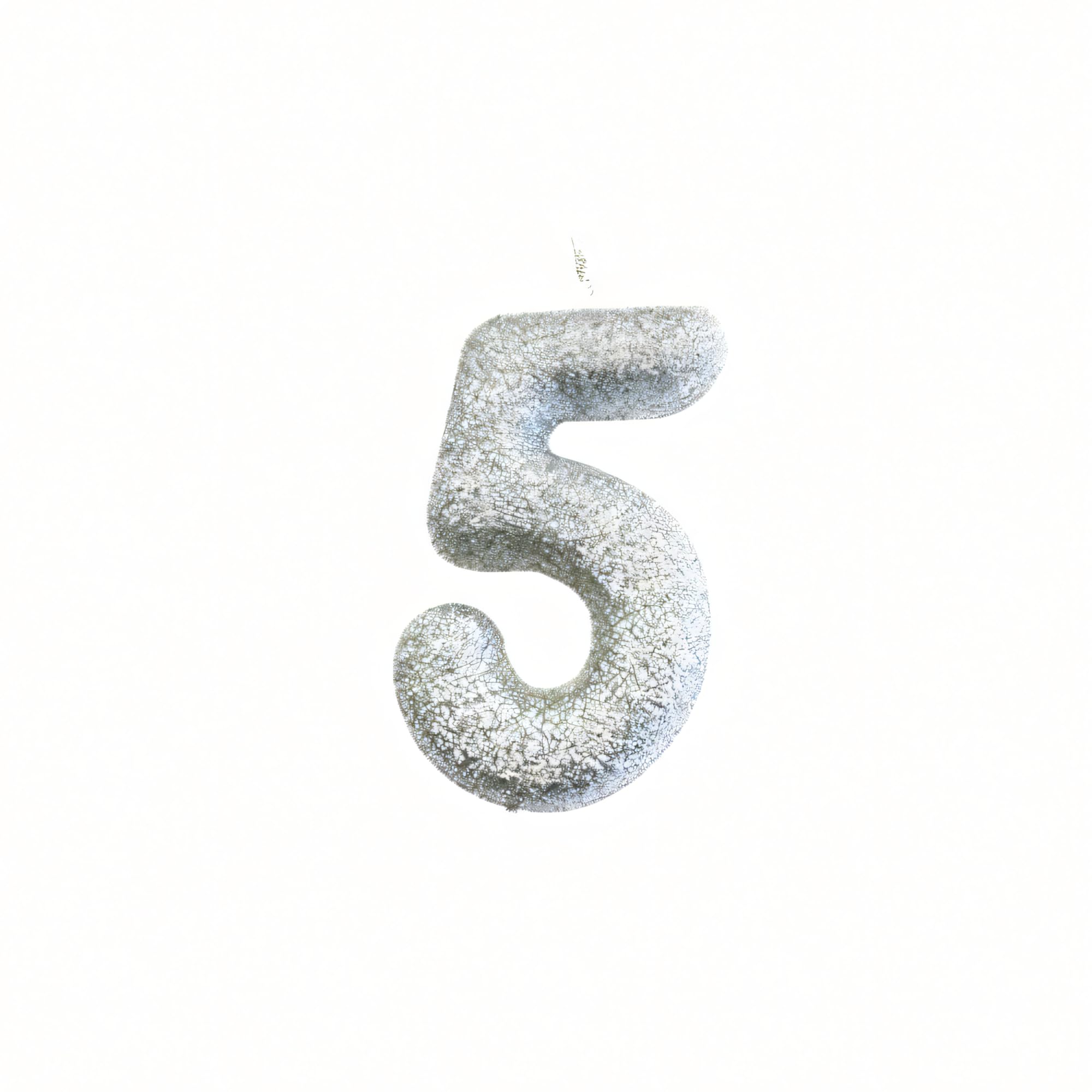 Anniversary House Metallic Silver Glitter Number 5 Cake Candle for Birthday and Anniversary Decorations - Elegant Birthday Candle for Cake - Stylish Silver Number Candle Topper 7 cm