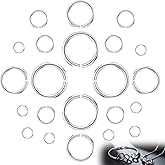 20Pcs 925 Sterling Silver Jump Rings, 6mm 5mm 4mm 3mm Small Necklace Jewelry Clasp Open Split Rings for Necklace Bracelet Earring Charm Connector, Jewelry Making Supplies (Silver)