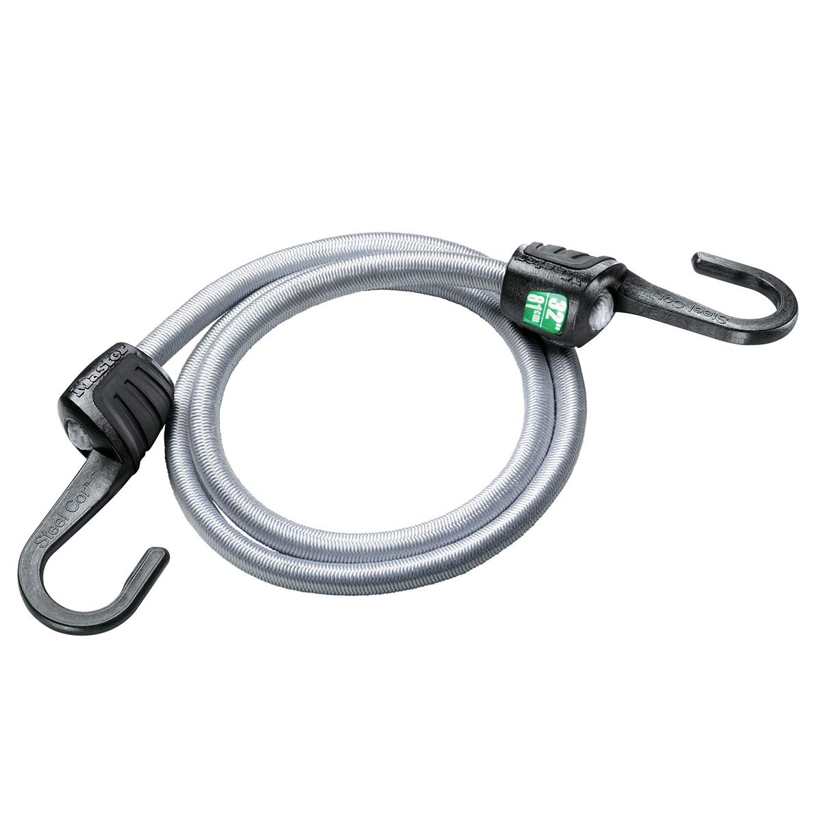 Master Lock Bungee with Hooks [80 cm Bungee] [Steel Hook] 3034EURDAT - Ideal for Transporting, Packing and Securing Loads