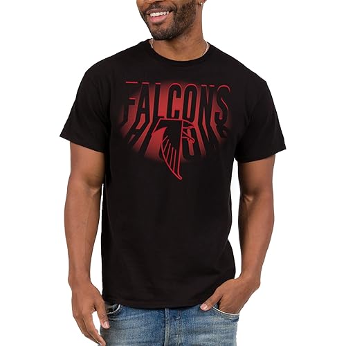 Junk Food Clothing x NFL - Atlanta Falcons - Team Spotlight - Unisex Adult Short Sleeve Fan T-Shirt for Men and Women - Size Large