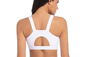 Betaven Sports Bras for Women High Impact Molded Cup Workout Tops Racerback Running Bra Sexy Backless Crop Top