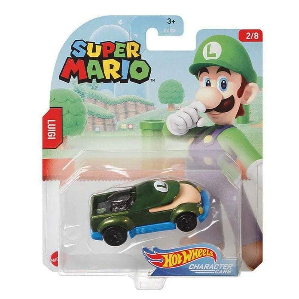 Hot Wheels Super Mario GRM44 Metal Car 1:64 Luigi