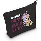 MNIGIU RP Fan Gift Drag Race Cosmetic Bag Good Luck & Don't Fck It up Makeup Zipper Pouch for Drag Queen Fans (Good Black Bag)