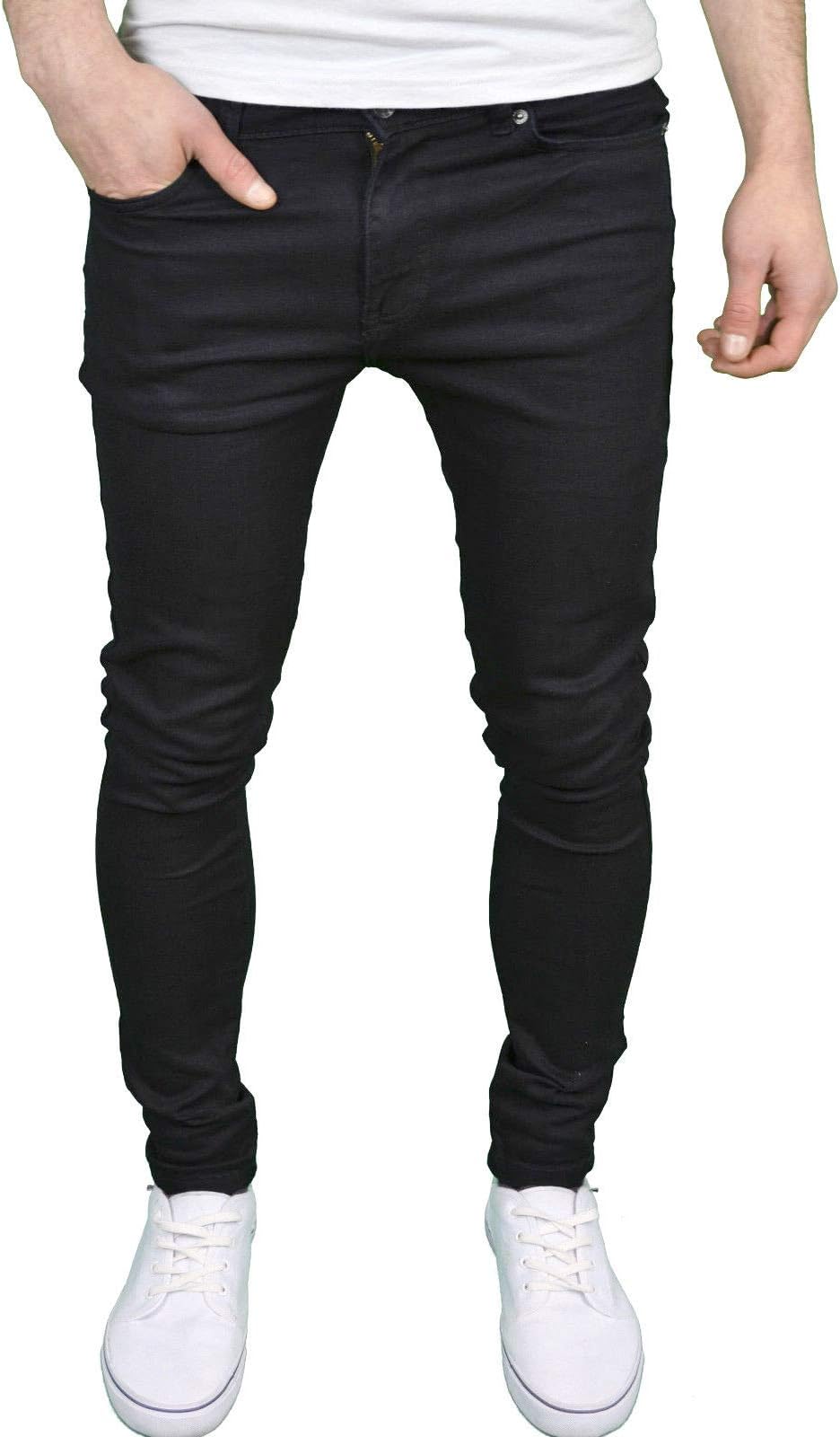 Enzo Mens Super Stretch Skinny Fit Jeans