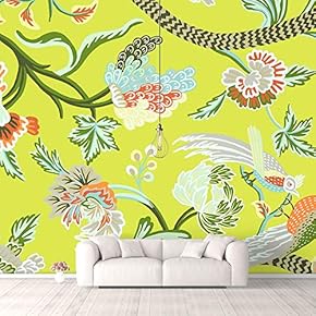 Wall Murals for Bedroom Traditional Flower Pattern Removable Wallpaper Peel and Stick Wall Stickers - 66x96 inches