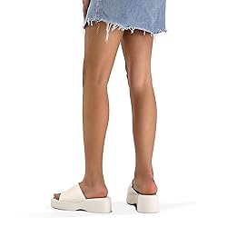 mysoft Women's Wedge Platform Sandals Open Toe Slip