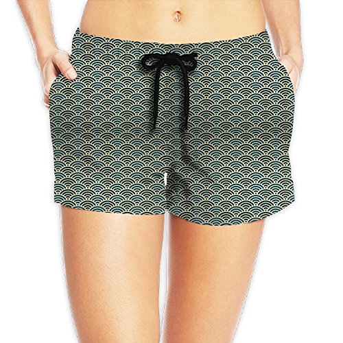 Waves Board Shorts Moistur Shorts With Pockets For Womans White XX-Large