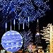 FYYZY Icicle Lights Snowfall Meteor Shower Rain Light Christmas LED Decoration Falling Drop String Light 8 Tubes 288 LEDs(Blue, 30cm), 1 Pack