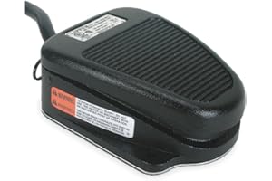 NAISIAN Linemaster 632-SC3 Clipper Foot Switch, Electrical, Single Pedal, Momentary, Single Stage, No Guard, Black, 8 ft. Cord with 3 prong plug