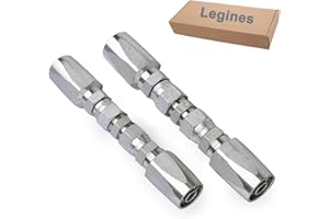 Legines 3/8'' Reusable Hydraulic Fittings, Size #06 Hydraulic Hose Repair Kit 4300psi（2PCS）