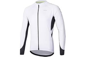 ARSUXEO Men's Full Zipper Long Sleeves Cycling Jersey Bicycle BikingBike Shirt 6030