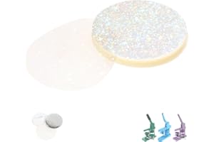 BEAMNOVA 100 Pcs Plastic Film for 58mm (2-1/4 in) Button Makers, Stars Pattern, Replacement Films for Button Pin Supplies, Co