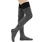 HYTENSUN Women's Thigh High Knitted Winter Boot Socks Vintage Extra Long Leg Warmer Over Knee High Stockings