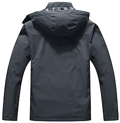 OTU Men's Lightweight Waterproof Hooded Rain Jacket