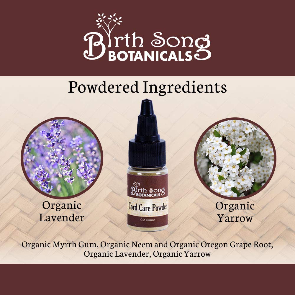 Birth Song Botanicals Herbal Cord Care Powder, Newborn Umbilical Cord Care, Postpartum Essential Gift for New Moms 0.2 oz