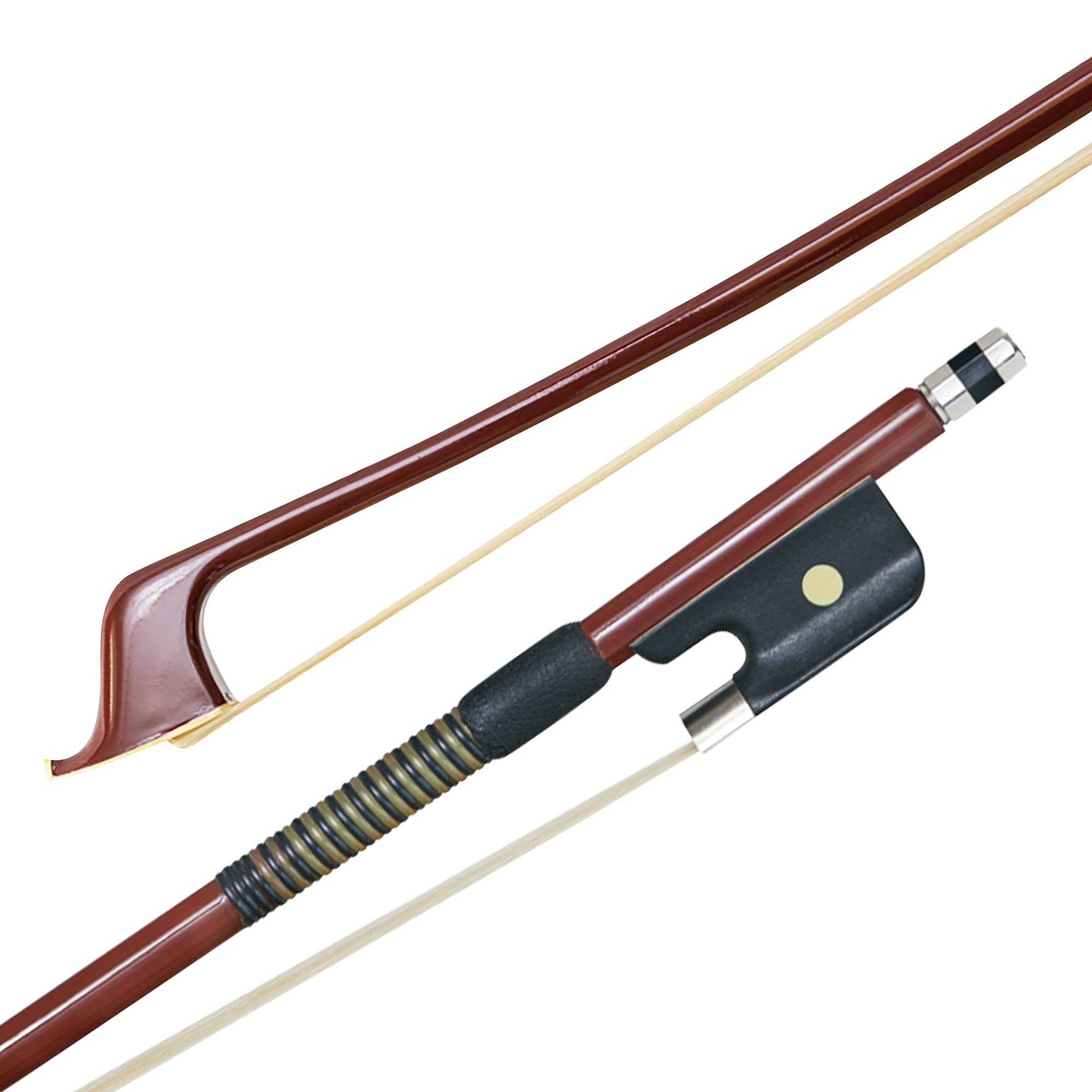 P&H Fibreglass Double Bass Bow Size 1/8-1/4, Lightweight Durable Bow Made with Natural White Horsehair, Great for Double Bass Students, Beginners and Teachers