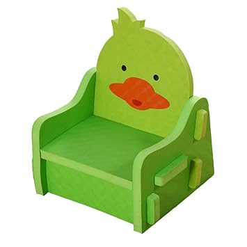 D DOLITY Design Kinderhocker Sitzhocker Stuhl Kinderzimmer Ornament für Kinder - Grün