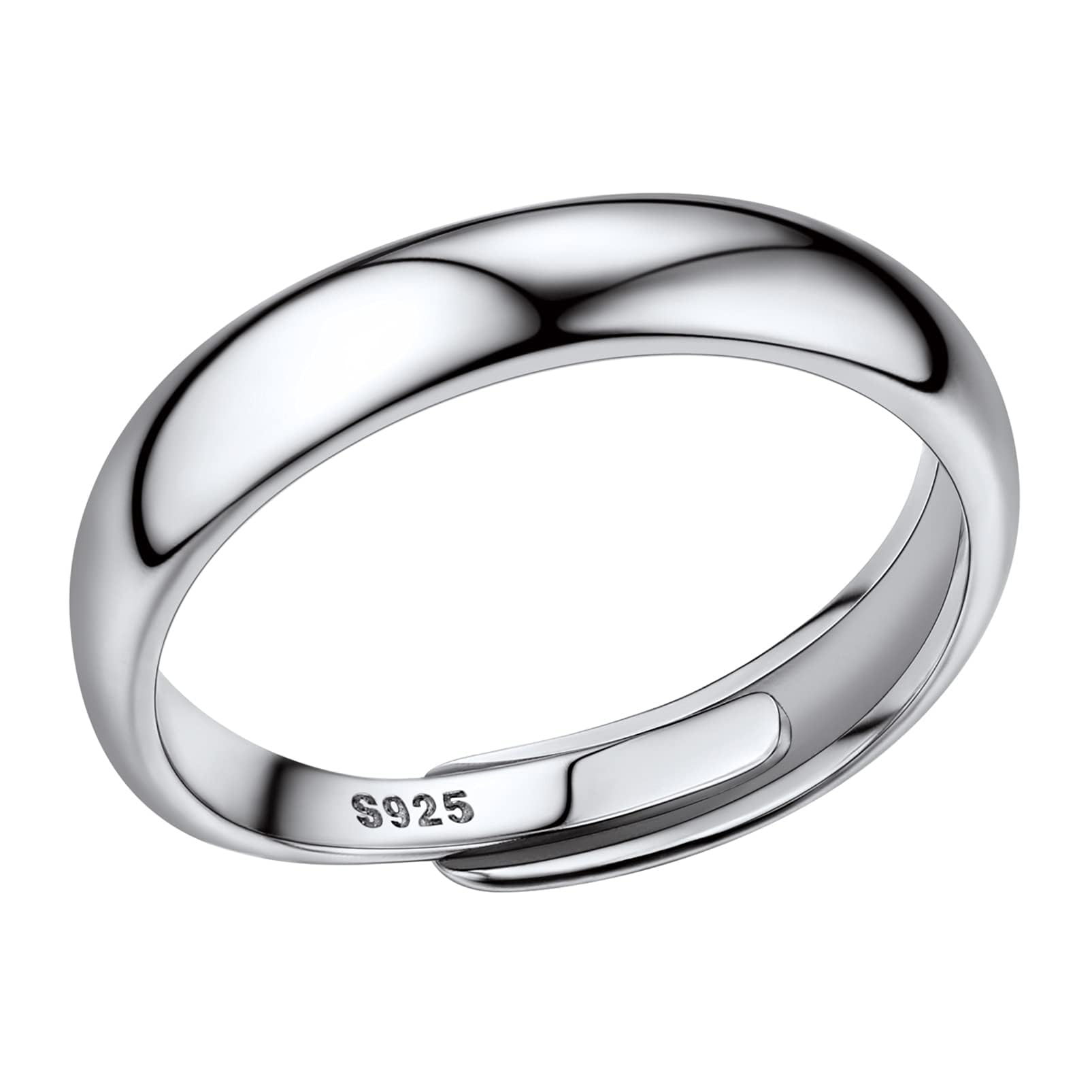 PROSILVER Mens Thumb Rings Silver Band Adjustable Sterling Silver Rings