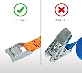 Amazon Basics Lashing Straps 6 m x 25 mm 150 kg 4 Pack Orange view 7