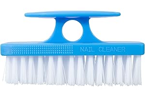 Superio Nail Brush Cleaner with Handle - Durable Brush Scrubber To Clean Toes, Fingernails, Hand Scrubber All Surface Cleaning, Blue Heavy Duty Scrub Brush Stiff Bristles, Easy To Hold
