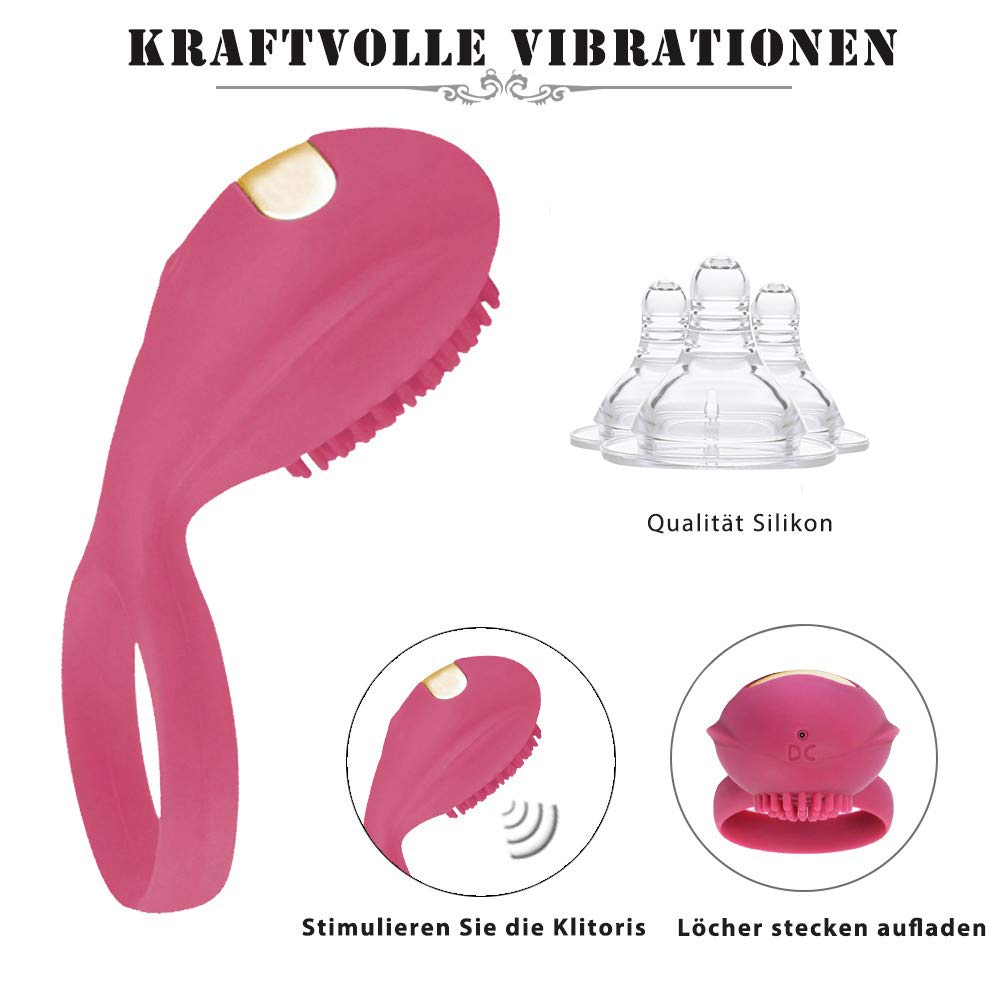 Penis Ring Vibratoren mit Clitoris Massager für Paar Sex-Spiel, Treediride Schwanz Ring Vibrator aufladbares bleibendes erektiles Sex-Spielzeug für Männer