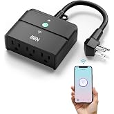 HBN Outdoor Smart Plug, WiFi Smart Outlet Plug with 3 Independently Outlets | Heavy-Duty Outlets, Compatible with Alexa and Google Assistant, Voice&amp;Remote Control, IP44 Weatherproof for Garden &amp; Patio