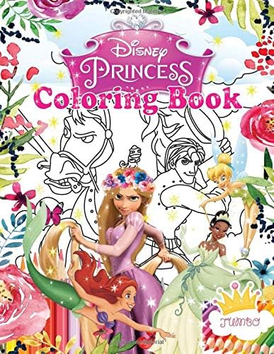 Disney Princesses Coloring Book: Jumbo Coloring Book With High Quality Images For Kids Ages 4-8 Paperback – 22 Jun 2019