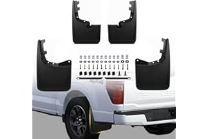CUSVIVID Upgraded Mud Flaps Fit for Ford F150 2025 2024 2023 2022 2021, Mud Flaps for Pickup Trucks Splash Guard Compatible with 2025 Ford F150 Accessories, No Drilling Mud Gards Mudflaps, Set of 4