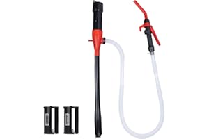 GEXIHODIE Portable Electric Siphon Pump for Gas and Diesel, Battery Operated Fuel Transfer Pump, 3.5GPM Flow, Oil Extractor 1/2" Discharge Tube, 35.4" Long- Ideal Gasoline Transfer Pump