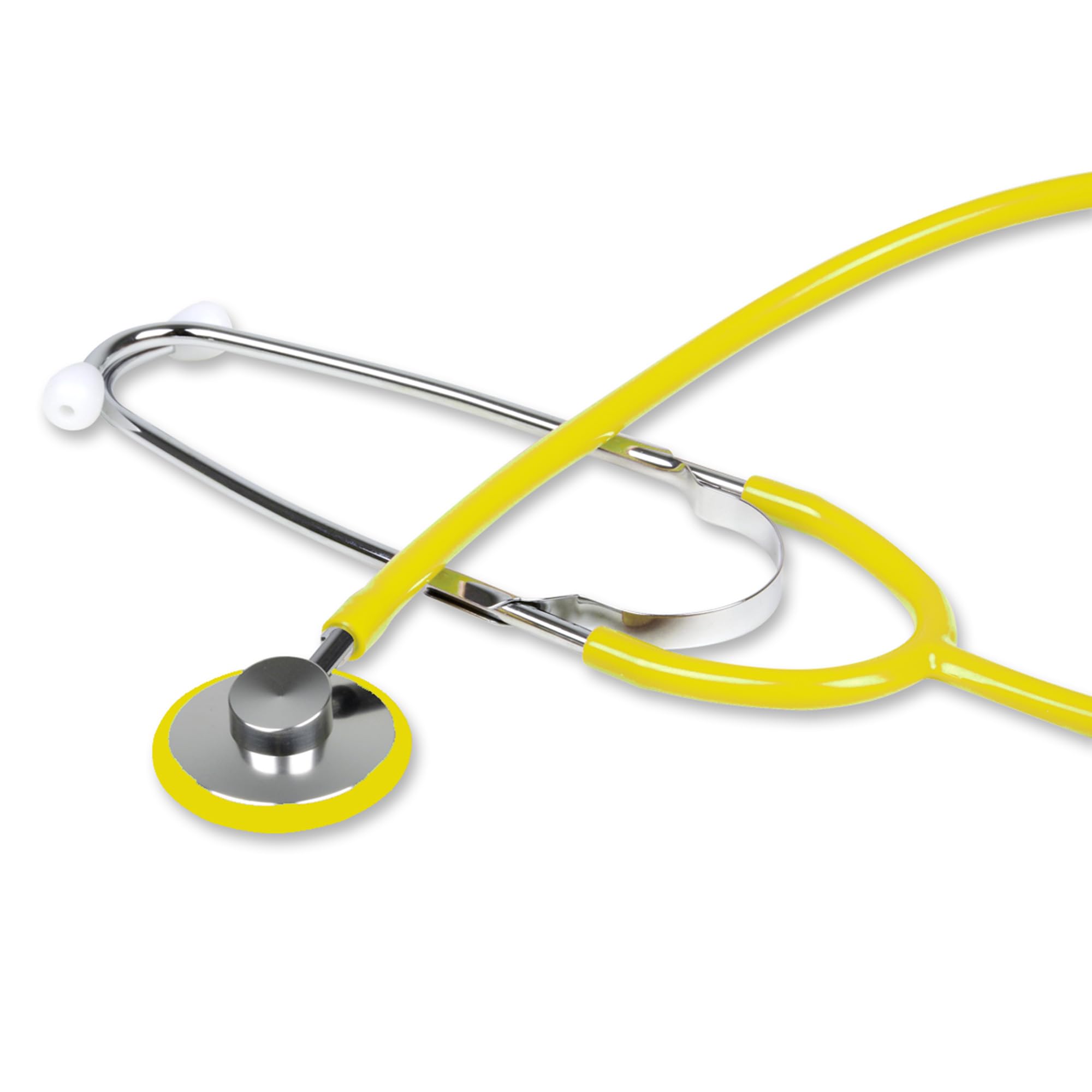 Trad Single Head Stethoscope, yellow, lightweight aluminiun nurse stethoscope