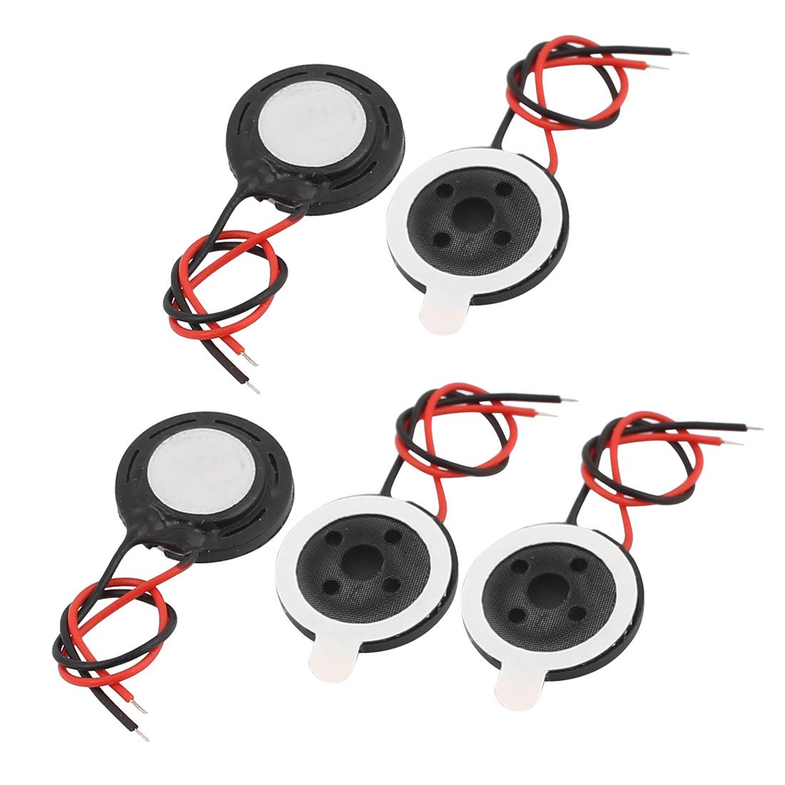 Sourcingmap 5pcs 13mm Dia 8 Ohm 0.5W 2-Wire Mini Audio Mediant Internal Magnetic Speaker for Tablet PC