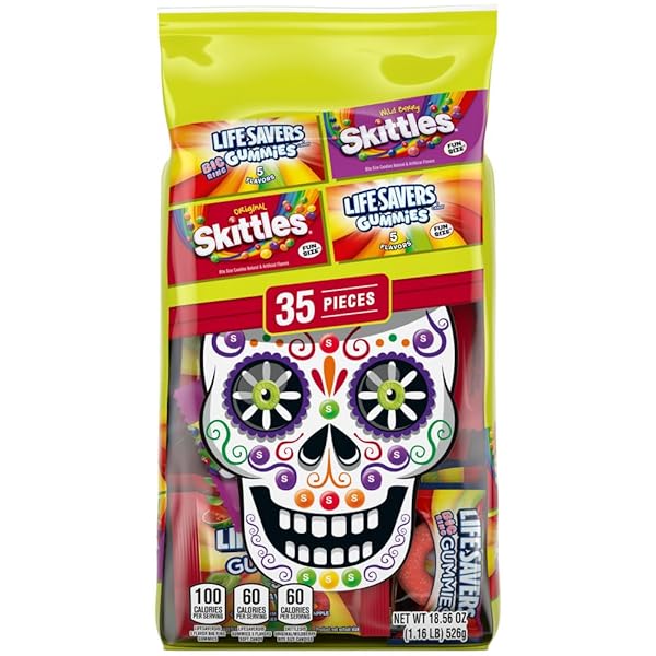 LIFE SAVERS GUMMIES & SKITTLES ORIGINAL & WILD BERRY VARIETY BAG, 35 PIECES