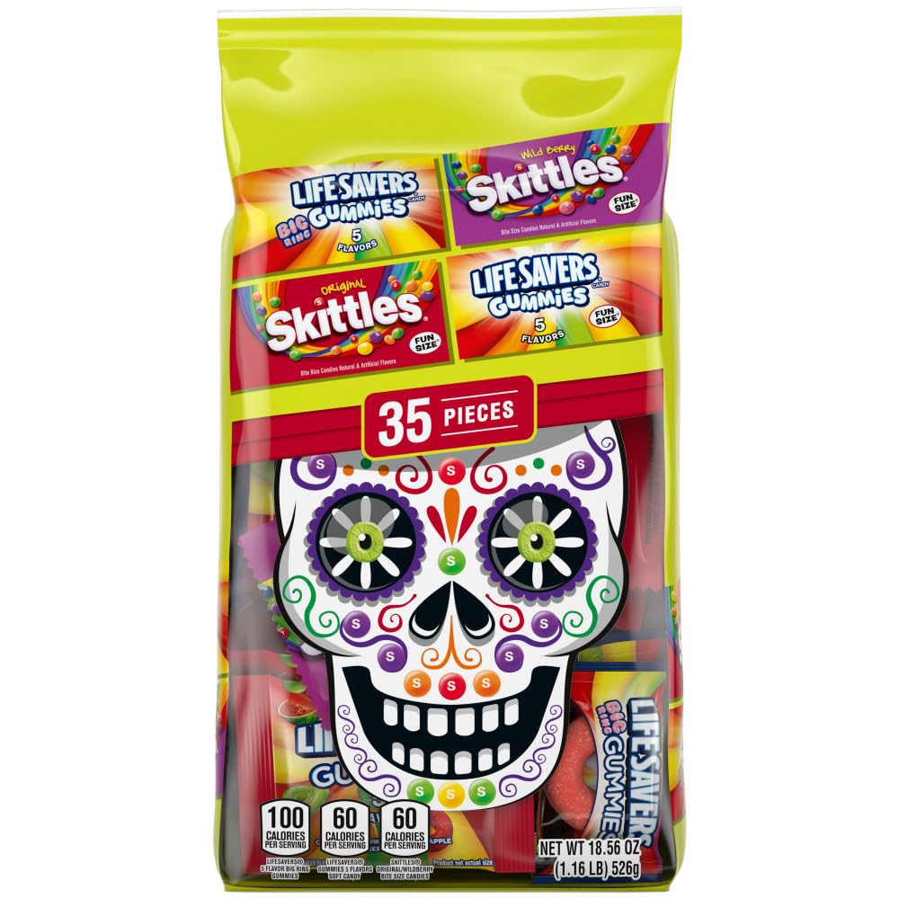 Photo 1 of 120 pack LIFE SAVERS Gummies & SKITTLES Original & Wild Berry Variety Bag, 35 Pieces