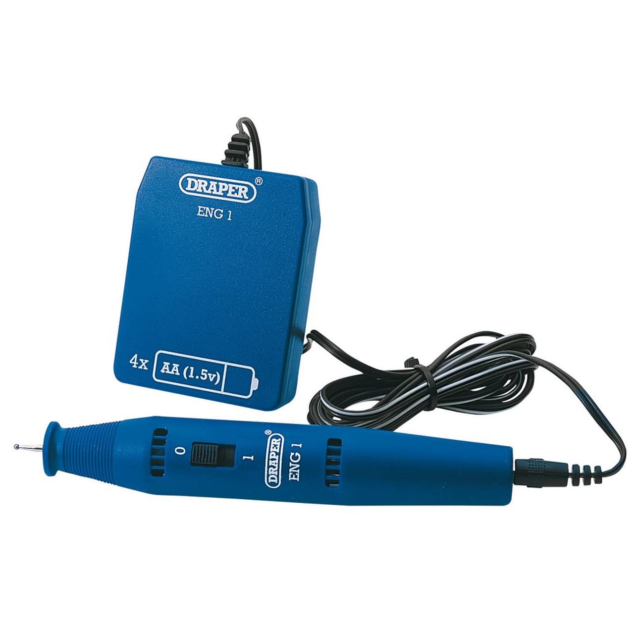 Draper 52345 Battery-Powered Diamond-Tipped Engraver , Blue