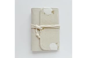 LOTUS YARNS Durable PVC Circular Needle Storage Case Needle Box with 12 Zippered Transparent Pockets - Assorted Colors, Ideal for Knitting & Crochet Supplies (7.5in*5.2in) (#04)