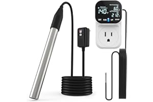 BSUOWEK 240V 3000W Immersion Pool Water Heater with Adjustable Thermostat & GFCI, Fully Submersible Water Heaters for Large Above Ground Inflatable Swim Pool, Bathtub, Hot Tub, Bathtub, Camping, Shower