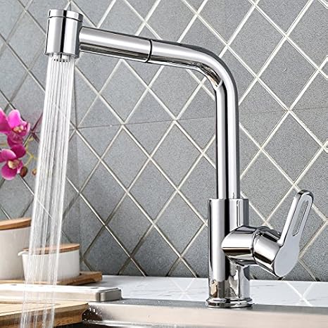 Homelody 360° drehbar Wasserhahn Küche ausziehbar Küchenarmatur Spültischarmatur Spüle Einhebelmischer Mischbatterie Spülbeck