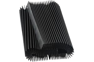 DRHOMEAM CNC Machine Accordion Dust Cover, Accordion Way Cover Dust Protective, Rubber Flexible Cover Milling Machine 3-proof Cloth Protective, Flat Bellows Cover, L 1500MM* H 15mm (Width 300mm)