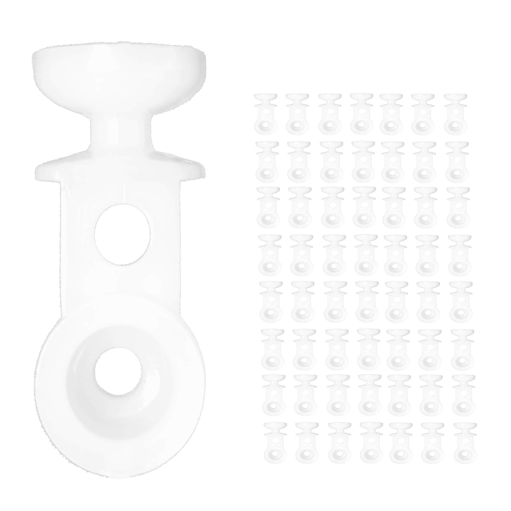 DMSE Wholesale Ball Head Carrier (Snap Type) Curtain Carriers Glides Sliders Slide, and Rollers (56 Pack)