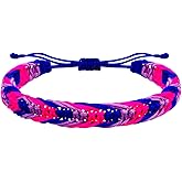 Nanafast Titanium Stainless Steel Rainbow LGBT Pride Bracelet Handmade Braided LGBTQ Pride Bracelets PU Leather Weave Plaited Wristband Jewelry