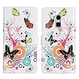 HTC One Max Case, iCoverCase Butterfly Pattern PU Leather Wallet Case [Book Fold] Stand Phone Pouch [Card Slot] Cover for HTC One Max T6