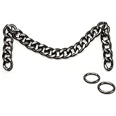Xiazw DIY Heavy Chunky Aluminum Metal Purse Handle Bag Chain Charms Strap Replacement Handbag Accessories Decoration