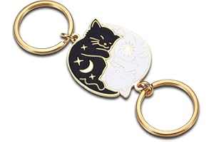 VANLOVEMAC Couples Gifts Cute Keychain for Boyfriend Girlfriend Best Friend Christmas Valentines Day Matching Couple Stuff for Wife Husband Him Her Cat Lover Fiancée Anniversary Birthday Wedding Present Keyring