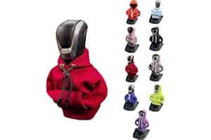 JIAFEI JOIE Mini Car Gear Shift Cover Hoodie Car Gear Shift Cover, Interior Accessories Shift Knobs Fashionable Shirt Trim (Red)