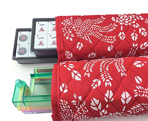 166 Tiles American Mahjong Set Red Phoenix Soft Bag 4 Color Pushers/Racks Easy Carry Western Mahjongg