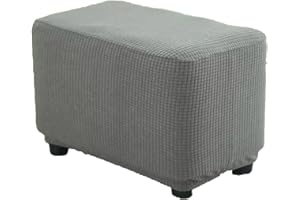 Ottoman Cover Rectangular, Ottoman Covers Slipcover Rectangle, Stretch Storage Foot Stool Rest Slip Covers, 24x16in (1PCS, Da
