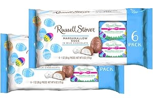 Russell Stover Marshmallow Easter Eggs Covered in Milk Chocolate pack of 2